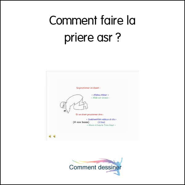 Comment faire la priere asr